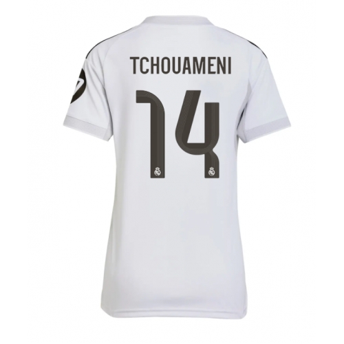 Billige Fotballdrakt Real Madrid Aurelien Tchouameni #14 Replika Hjemmedrakt Dame 2025-26 Kortermet Billige Fotballdrakt Real Madrid Aurelien Tchouameni #14 Replika Hjemmedrakt Dame 2025-26 Kortermet